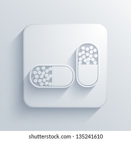 Vector light square icon. Eps10