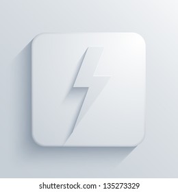 Vector light square icon. Eps10