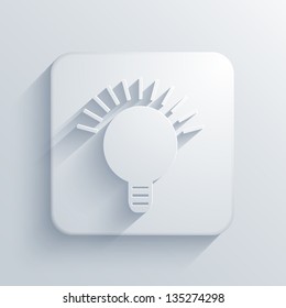 Vector light square icon. Eps10