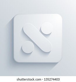 Vector light square icon. Eps10