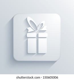 Vector light square icon. Eps10
