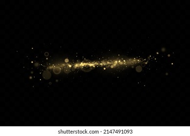Vector light with starry sparkle. Magic effect. Light effects background.
