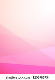 Vector Light Tender Abstract low poly Background in Rose Magenta color - Vertical Modern Wallpaper with Geometric pattern.