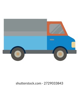 Vector de camión ligero sobre fondo blanco.