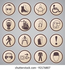 vector light warning signs