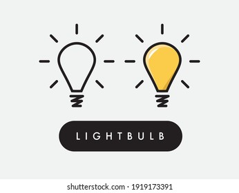 Vector lightbulb flash icon illustration