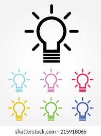 Vector Lightbulb Graphic Set