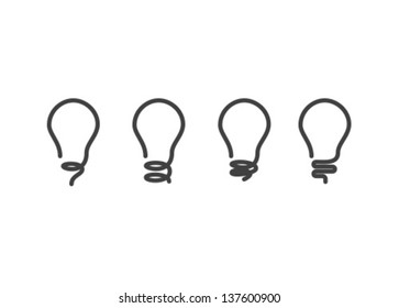 Vector Lightbulb Icon Set