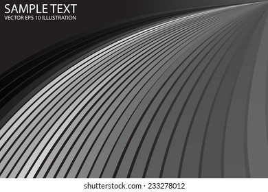 Vector lighted abstract design metal background - Dark shiny design template illustration
