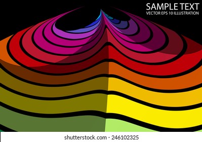 Vector lighted colorful background abstract  illustration - Vector colorful abstract striped  background template