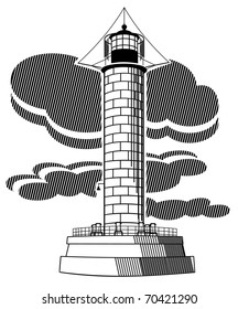 Vector lighthouse