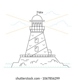 Vector Lighthouse Illustration