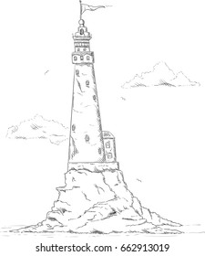 vector -  lighthouse - isolated on background