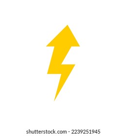 Vector lightning Arrow design. Lightning Arrow icon. Vector lightning Arrow.