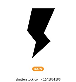 Vector lightning bolt flash. Symbol of Speed. Super hero sign