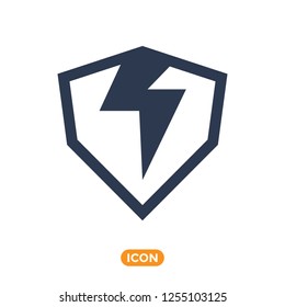 Vector lightning bolt flash. Symbol of Speed. Super hero sign. Power Symbol