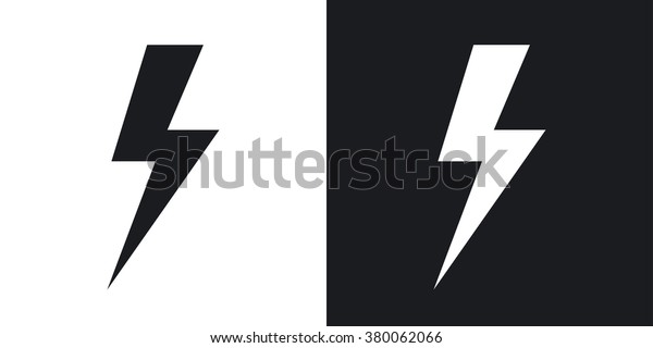 Vector Lightning Bolt Icon Twotone Version Stock Vector (Royalty Free ...