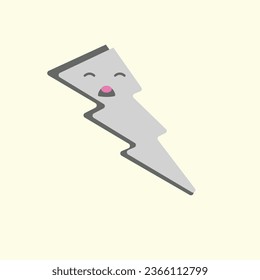 vector lightning or flash lights up in a sad state. Realistic thunder, symbol of energy, danger and power. Lightning electrical symbol.