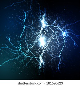 vector lightning flash strike background