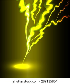 vector lightning flash yellow background. bolt. thunderbolt. thunder