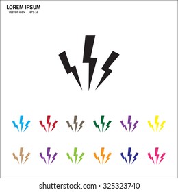 Vector lightning icon