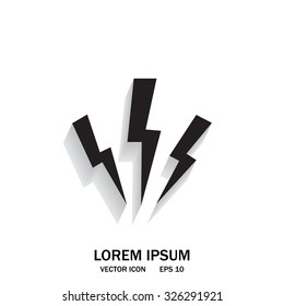 Vector lightning icon