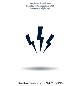 Vector lightning icon