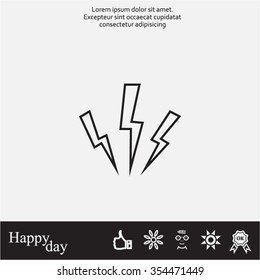 Vector lightning icon