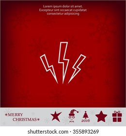 Vector lightning icon