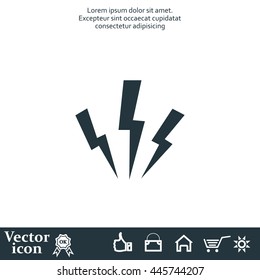 Vector lightning icon