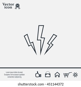 Vector lightning icon