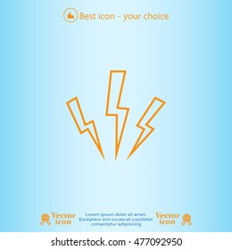 Vector lightning icon