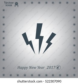 Vector lightning icon