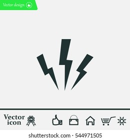 Vector lightning icon