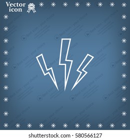 Vector lightning icon