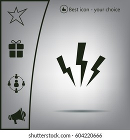 Vector lightning icon