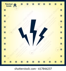 Vector lightning icon