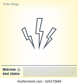 Vector lightning icon