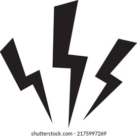 Vector lightning icon vector art on white background..eps
