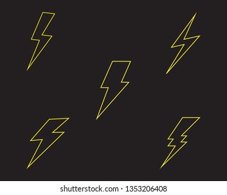 Vector - Vector lightning icon logo and symbols