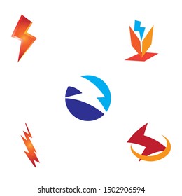 Vector - Vector lightning icon logo and symbols