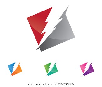 Vector - Vector lightning icon logo and symbols