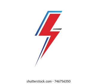 Vector lightning icon logo and symbols template
