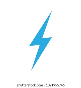 vector lightning isolated icon - electricity energy symbol, flash lightning illustration