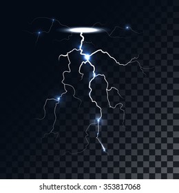 Vector lightning light effect