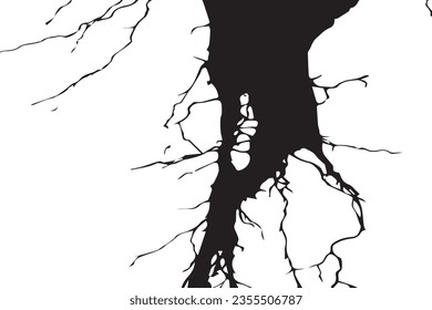 vector of lightning like texture