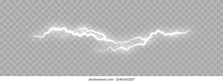 PNG de raio vetorial. Tempestade, relâmpago, flash de luz png. Fenômeno natural.