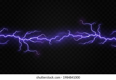 Vector Lightning, Lightning Png, Thunderstorm, Lighting. Natural Phenomenon, Light Effect. PNG.