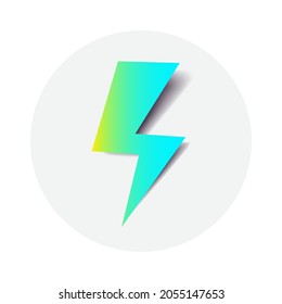 Símbolo vectorial para la estación de carga de coche, icono de energía eléctrica, perno de energía, carga inalámbrica, ui, afiche, camiseta. Símbolo trueno. Pictograma de tormenta. Signo de luz flash. 10 pasos