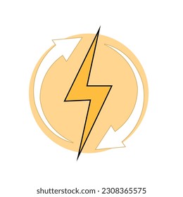 Vektorblitzsymbol Stockillustration